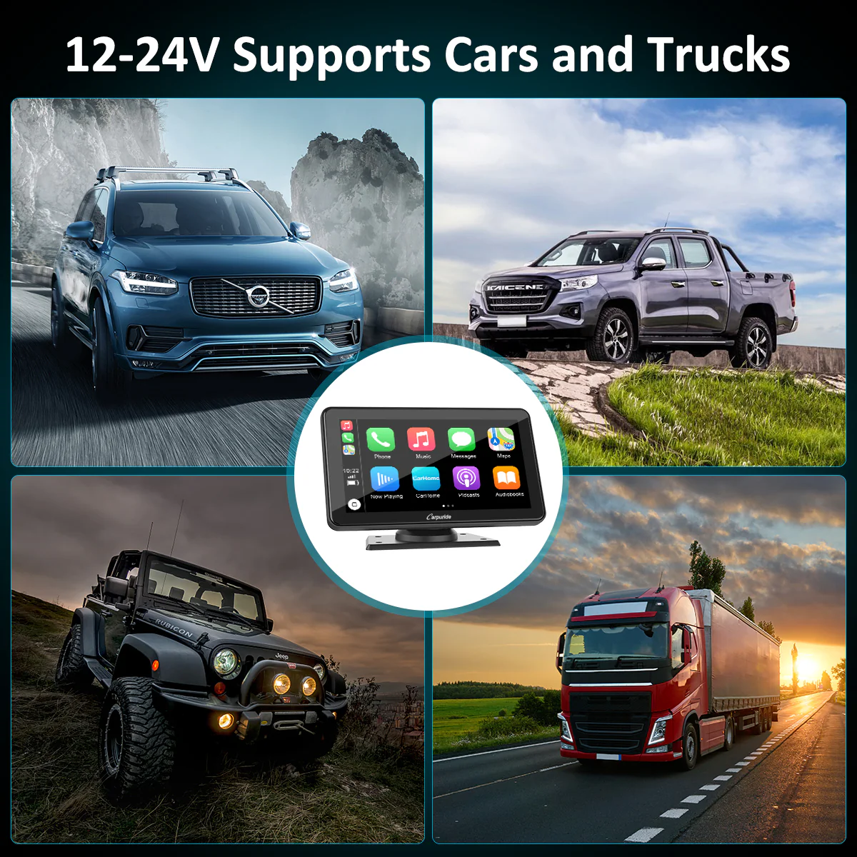 Car Stereo with Carplay/Android Auto, Plug and Play Quick Install, 7 Inch IPS Touch Screen, Multimedia Player with Bluetooth, Mirror Link, Google and Siri Assistant，Backup Camera - Image 7