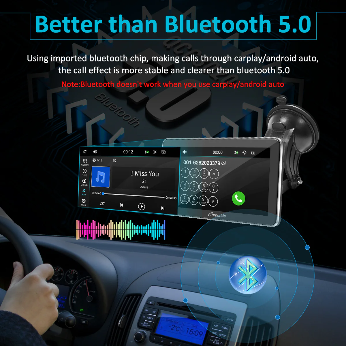 Car Stereo with Wireless Apple CarPlay&Android Auto,Plug and Play Quick Install, Suitable for All Cars, 7 Inch IPS Touch Screen, Multimedia Player with Bluetooth, Mirror Link, Backup Camera,Silver Frame - Image 4