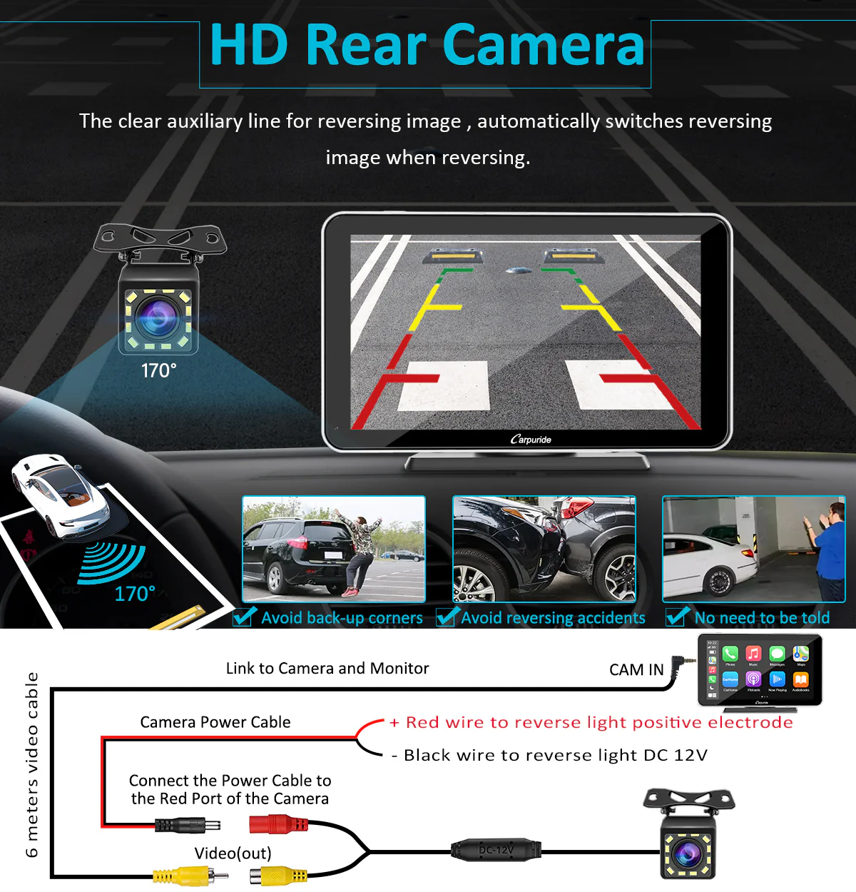 Car Stereo with Wireless Apple CarPlay&Android Auto,Plug and Play Quick Install, Suitable for All Cars, 7 Inch IPS Touch Screen, Multimedia Player with Bluetooth, Mirror Link, Backup Camera,Silver Frame - Image 7