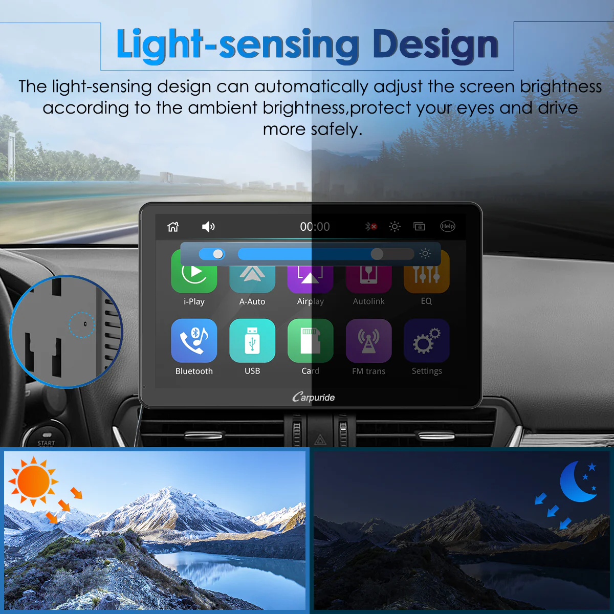 CARPURIDE W101 Portable Smart Multimedia Dashboard Console Suitable for Larger Vehicles - Image 5
