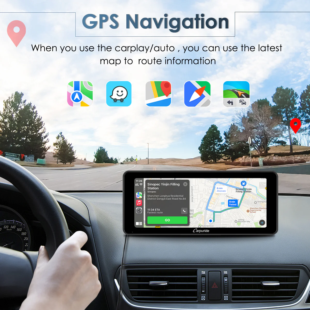 CARPURIDE W609 Portable Smart Multimedia Dashboard Console - Image 4