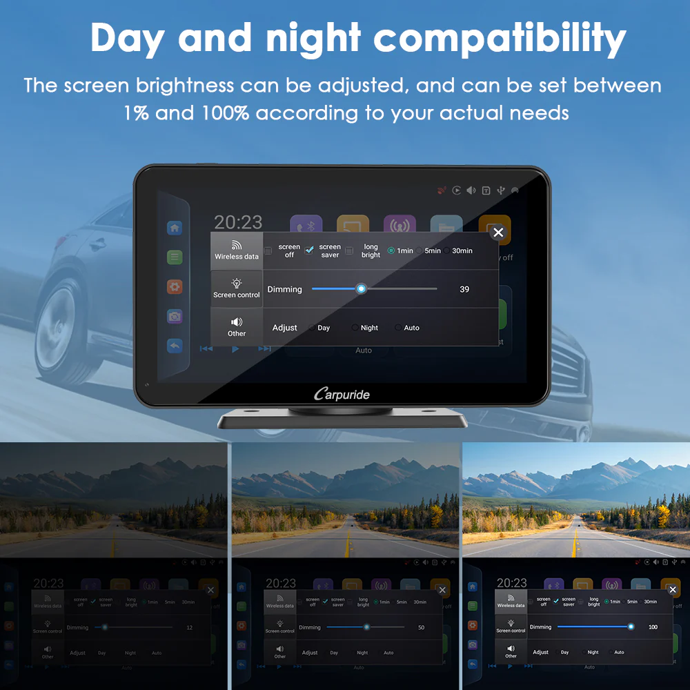 CARPURIDE W701 Plus Portable Wireless Car Stereo, Support Install Apps - Image 9