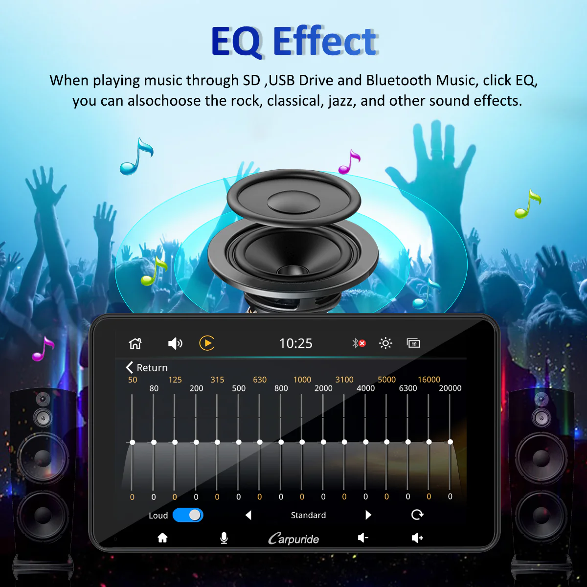 CARPURIDE W708 Pro Portable Smart Multimedia Dual Bluetooth Dashboard Console - Image 7