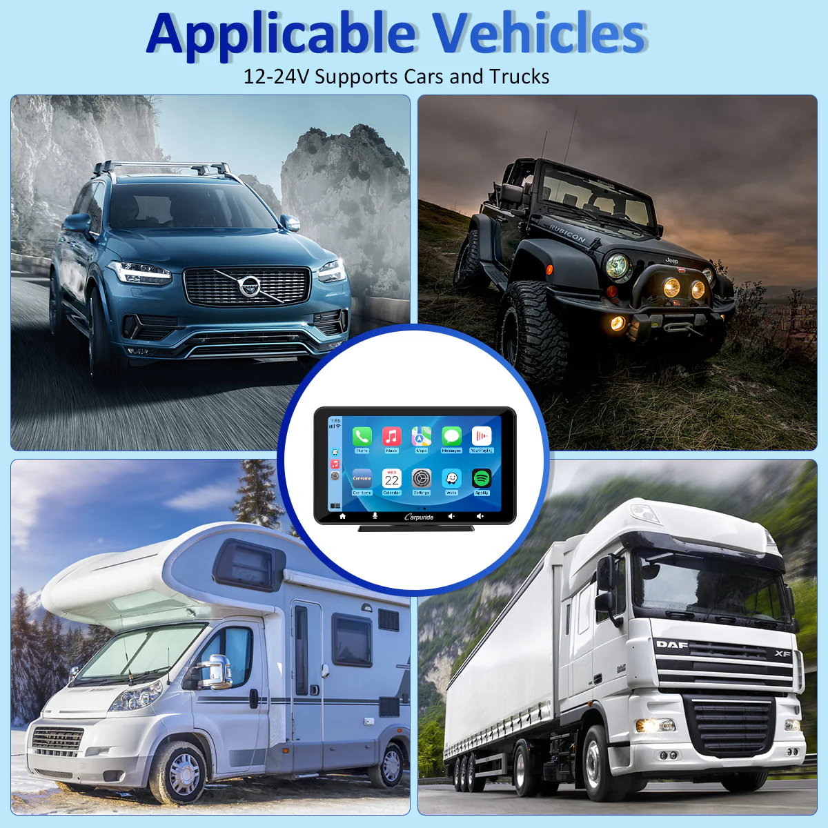 CARPURIDE W708 Wireless Portable Car Stereo - Image 10