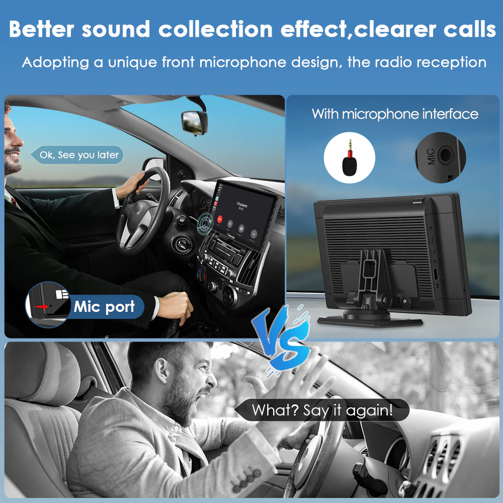 CARPURIDE W901 Plus Portable Wireless Car Stereo, Support Install Apps - Image 6
